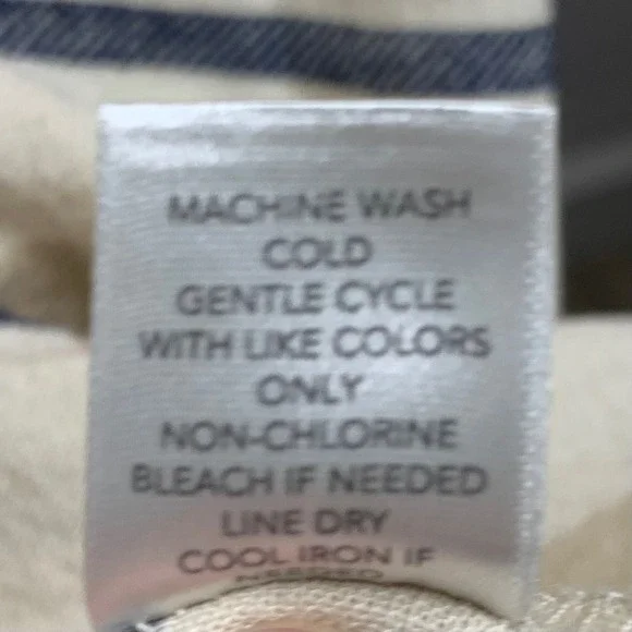 CJ Banks Striped V Neck Tunic Dress Coverup Women 14W Linen Blend Beachy Coastal - Picture 7 of 13